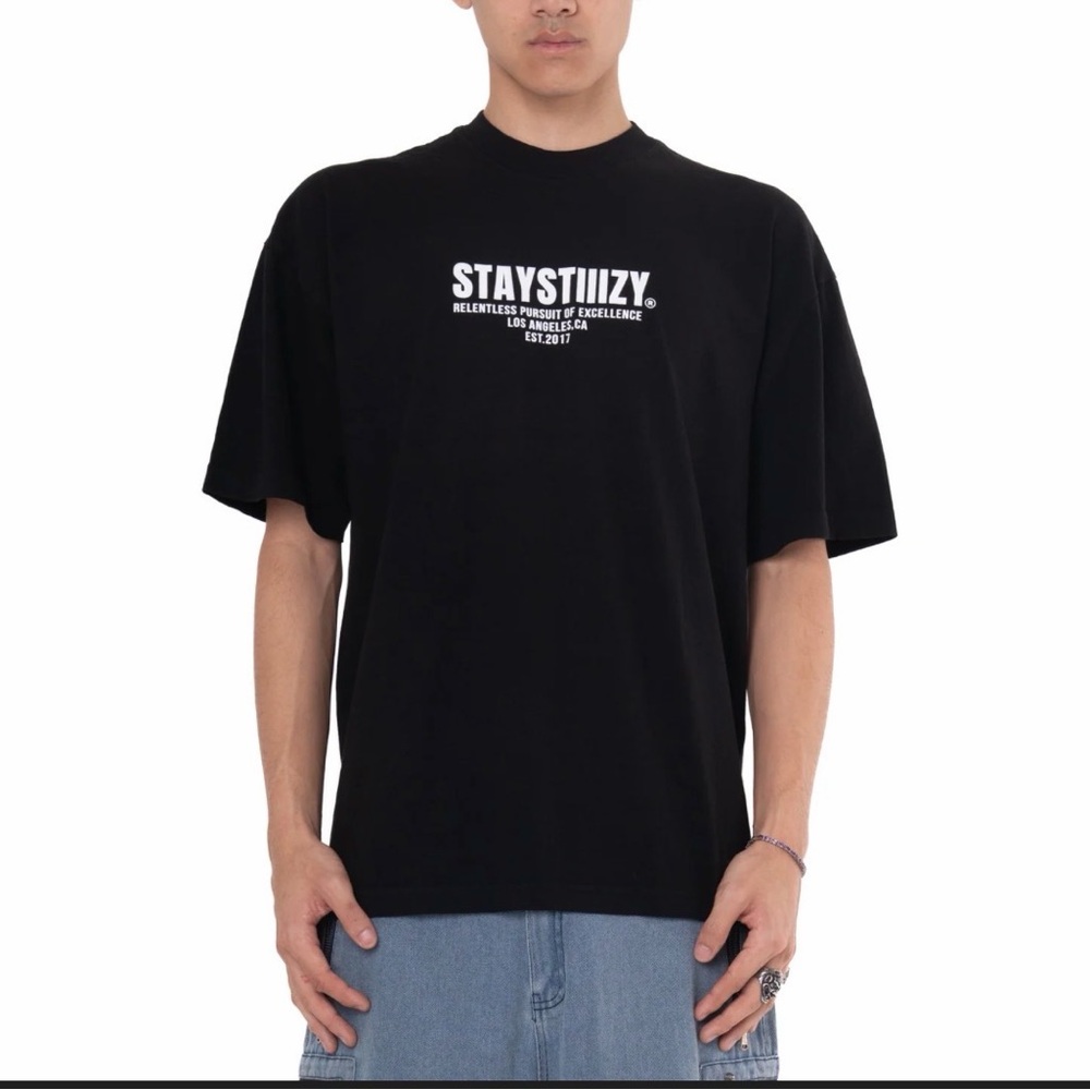 NEW STIIIZY Pursuit Of Excellence Black T Shirt Large